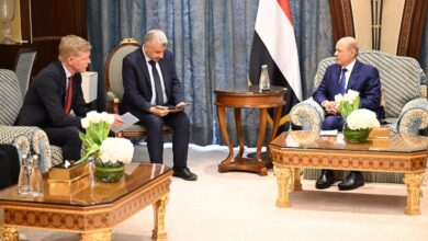 رئيس مجلس القيادة يبحث مع المبعوث الأممي ضمانات وقف هجمات مليشيا الحوثي