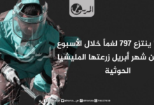 "مسام" ينتزع 797 لغماً خلال الأسبوع الرابع من شهر أبريل زرعتها المليشيا الحوثية
