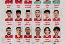 الجهاز الفني لمنتخب الشباب يعلن القائمة النهائية المشاركة في تصفيات آسيا للشباب