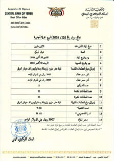 عدن.. البنك المركزي يبيع 18 مليون دولار في مزاد علني