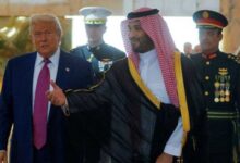 ولي العهد السعودي محمد بن سلمان يستقبل الرئيس الأمريكي ترامب
