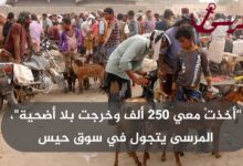 "أخذتْ معي 250 ألف وخرجت بلا أضحية"، المرسى يتجول في سوق حيس