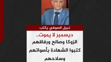 نبيل الصوفي يكتب.. ديسمبر لا يموت.. الزوكا وصالح ورفاقهم كتبوا الشهادة بأصواتهم وسلاحهم