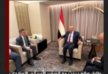 طارق صالح يبحث مع السفير الأمريكي الإصلاحات الاقتصادية وجهود مكافحة التهريب