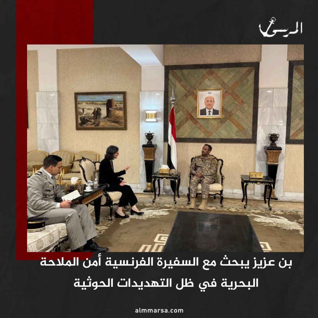 بن عزيز يبحث مع السفيرة الفرنسية أمن الملاحة البحرية في ظل التهديدات الحوثية