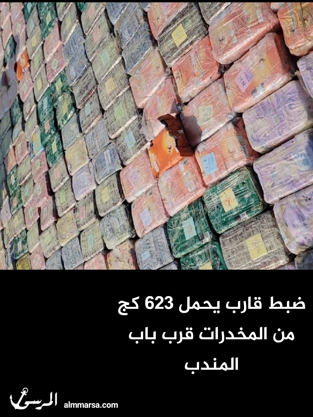 ضبط قارب يحمل 623 كج من المخدرات قرب باب المندب