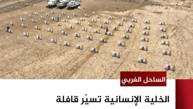 الخلية الإنسانية تسيّر قافلة إغاثية عاجلة لمتضرري السيول في موزع