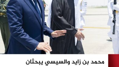 محمد بن زايد والسيسي يبحثان العلاقات الثنائية والتطورات الإقليمية في أبوظبي