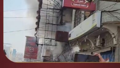 اندلاع حريق في سوق باب مشرف بمدينة الحديدة