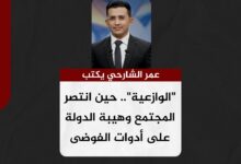 عمر الشارحي يكتب.. "الوازعية".. حين انتصر المجتمع وهيبة الدولة على أدوات الفوضى