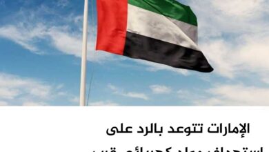 الإمارات تتوعد بالرد على استهداف مولد كهربائي قرب محطة براكة النووية