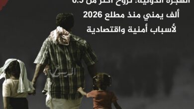 الهجرة الدولية: نزوح أكثر من 6.5 ألف يمني منذ مطلع 2026 لأسباب أمنية واقتصادية