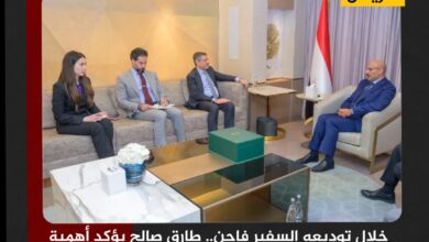 خلال توديعه السفير فاجن.. طارق صالح يؤكد أهمية استمرار الدعم الأمريكي لمواجهة الحوثيين