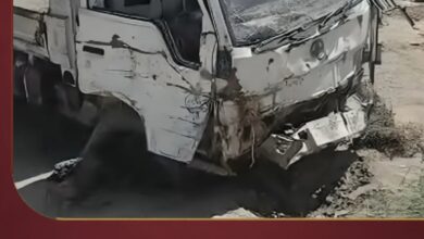 لغم حوثي يتسبب بأضرار لشاحنة ونجاة سائقها في موزع غرب تعز