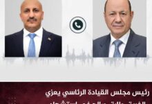 رئيس مجلس القيادة الرئاسي يعزي الفريق طارق صالح في استشهاد العميد يحيى وحيش