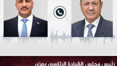 رئيس مجلس القيادة الرئاسي يعزي الفريق طارق صالح في استشهاد العميد يحيى وحيش