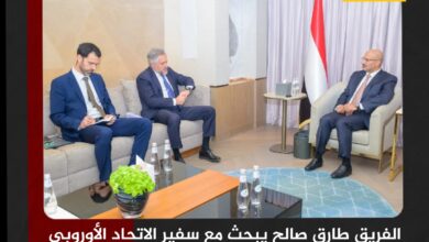 الفريق طارق صالح يبحث مع سفير الاتحاد الأوروبي مستجدات الأوضاع المحلية والإقليمية الفريق طارق صالح يبحث مع سفير الاتحاد الأوروبي مستجدات الأوضاع المحلية والإقليمية