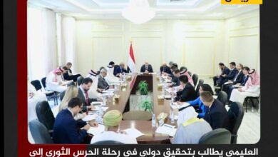 العليمي يطالب بتحقيق دولي في رحلة الحرس الثوري إلى صنعاء ويدعو لتشديد العقوبات على الحوثيين