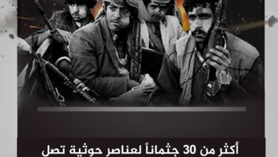أكثر من 30 جثماناً لعناصر حوثية تصل إلى المستشفى العسكري عقب مواجهات جنوب الحديدة