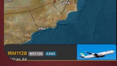 طائرة إيرانية تقترب من الأجواء اليمنية ثم تنعطف وتعود أدراجها طائرة إيرانية تقترب من الأجواء اليمنية ثم تنعطف وتعود أدراجها